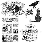 Suzanne Carillo Clear Stamp Set - Wicked Halloween SC-2711