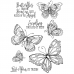 Nicole Tamarin Cling Mount Stamp Set - Butterfly Kisses NT-015